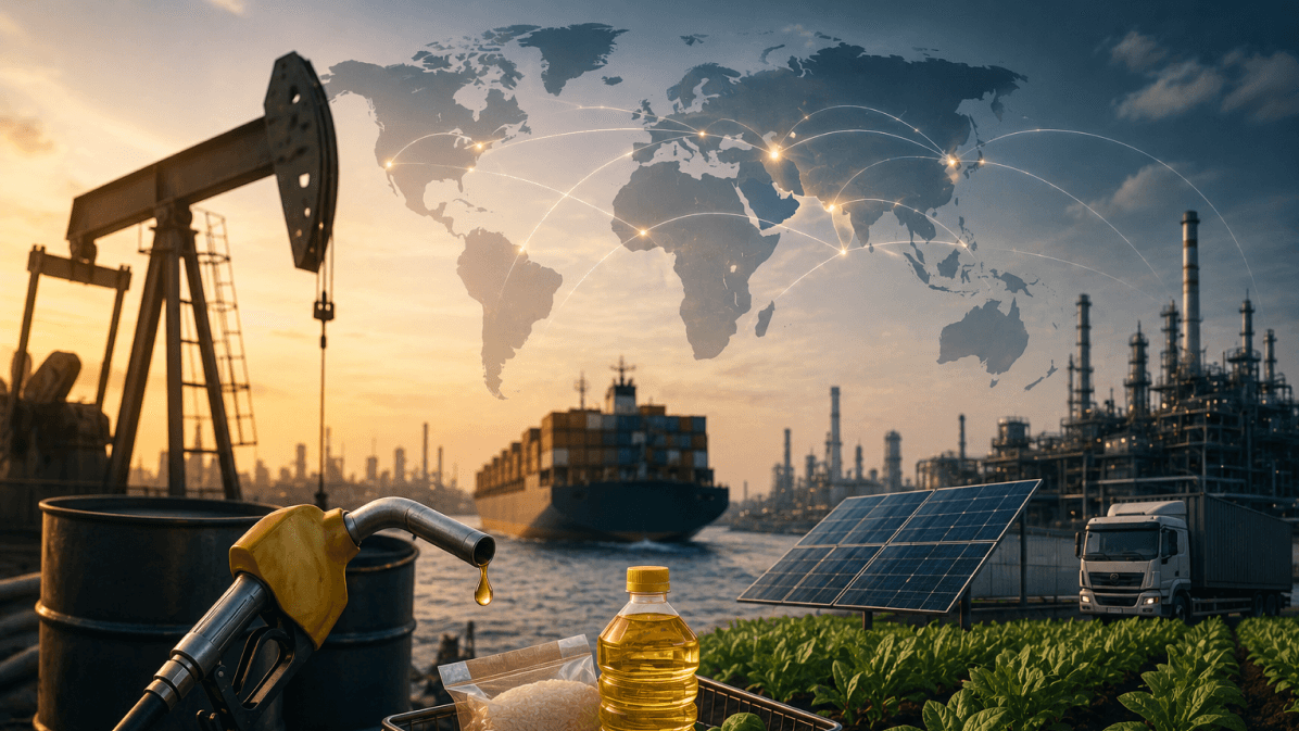 Energy supply chains spanning oil, industry, agriculture and renewable energy